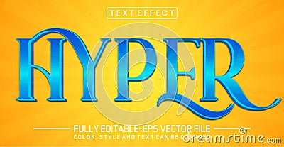 Hyper text editable style effect Vector Illustration