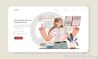 Hyperfocus idea, how to become more efficient. Intense form of mental Vector Illustration