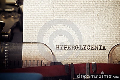 Hyperglycemia concept view Stock Photo