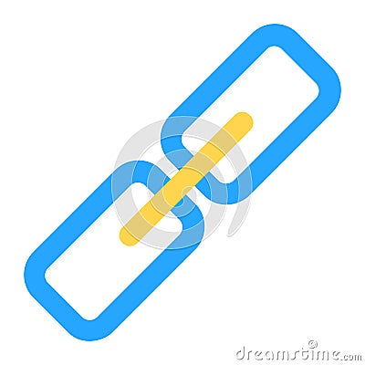 Hyperlink icon in flat style for any projects Vector Illustration