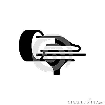 Black solid icon for Hyperloop, train and vehicle Stock Photo