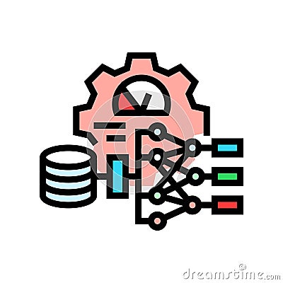 hyperparameter tuning machine learning color icon vector illustration Vector Illustration