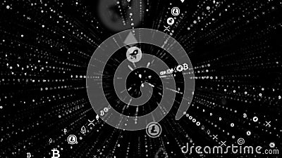 Hyperspace skok przez gwiazd odleg?a astronautyczna bezszwowa p?tla Neonowi promienie ilustracja wektor Hyperspace skok przez gwiazd odleg?a astronautyczna bezszwowa p?tla Neonowi promienie ilustracja wektor