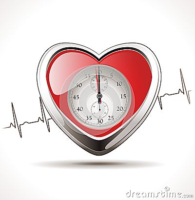 Hypertension - Healthy heart Vector Illustration