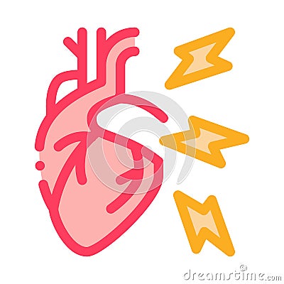 Hypertension illness icon vector outline illustration Vector Illustration