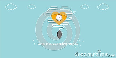 Hypertension patient treatment Concept. Blood pressure monitor. Complication of body and gender. Vector Illustration