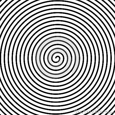 Hypnos Circles Concentric. Abstract concentric circles texture. Vector illustration. Hypnotic swirl spiral background Cartoon Illustration