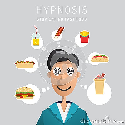 Hypnosis man vector Vector Illustration