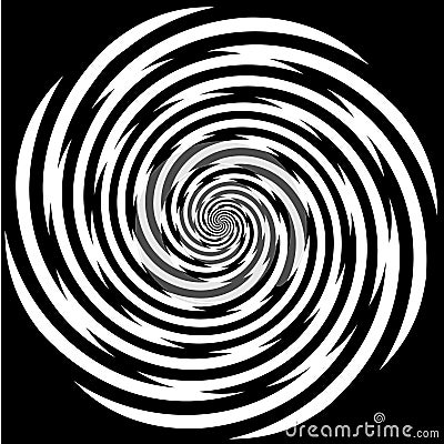 Hypnosis Spiral, Stress, Strain, Optical Illusion Vector Illustration