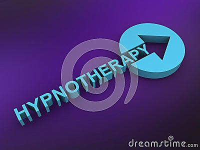 hypnotherapy word on purple Stock Photo