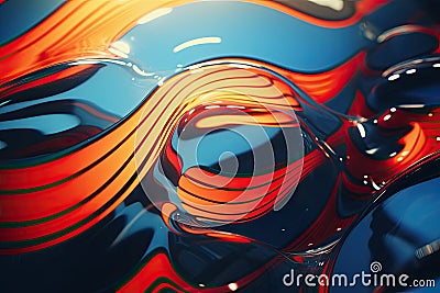 Hypnotic abstraction using sunlight and refraction Stock Photo