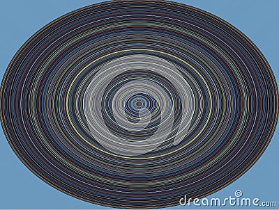 Hypnotic circle, musical plate on blue background Stock Photo