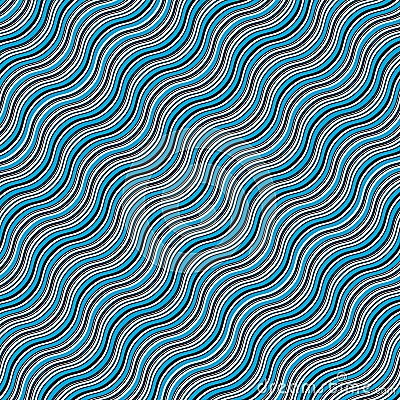 Hypnotic wave seamless pattern Vector Illustration