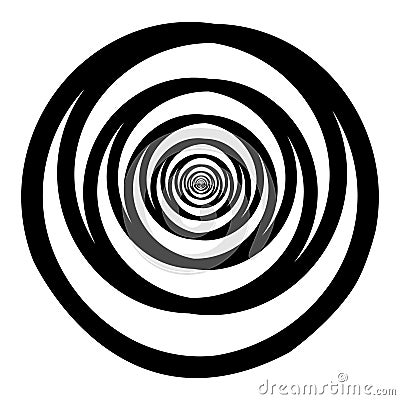 hypnotist circle icon vector Cartoon Illustration