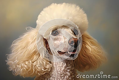 Hypoallergenic Poodle dog. Generate Ai Stock Photo