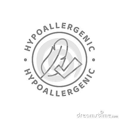 Hypoallergenic product vector label Vector Illustration