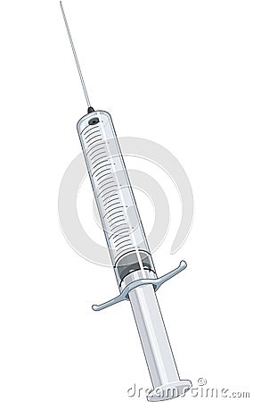 Hypodermic Syringe Vector Illustration Vector Illustration