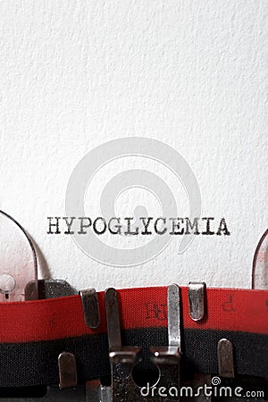 Hypoglycemia concept view Stock Photo