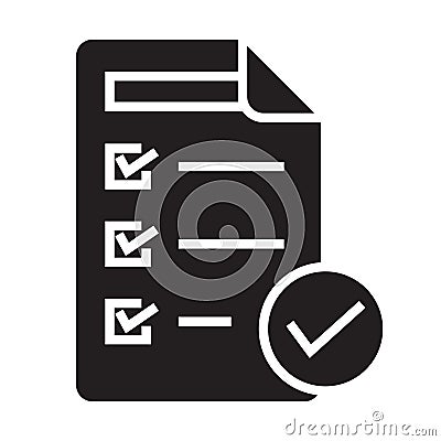 Hypothesis or basic assumption with check mark flat icon for apps or websites Vector Illustration