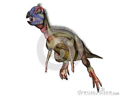 Hypsilophodon dinosaur running or jumping - 3D render Stock Photo