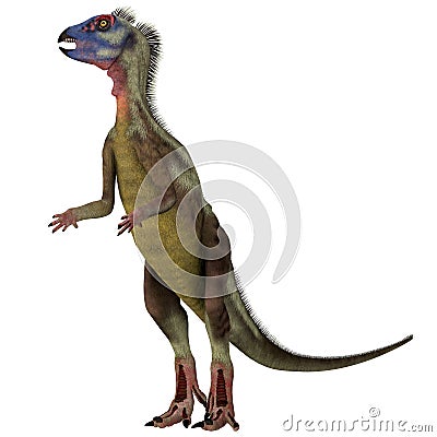 Hypsilophodon Dinosaur on White Stock Photo