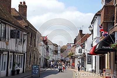 Hythe Town Centre road Editorial Stock Photo