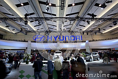 Hyundai exhibit at 2010 Autoshow Editorial Stock Photo