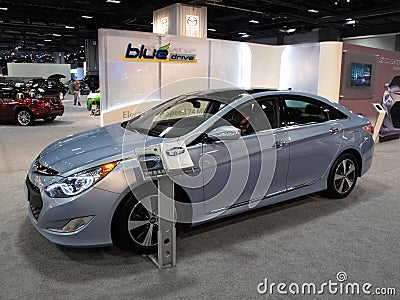 Hyundai Sonata Blue Drive Editorial Stock Photo