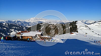 HÃ¼tte auf Berg Editorial Stock Photo