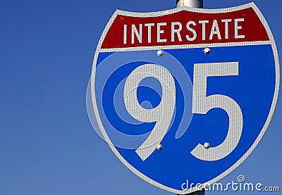 I-95 Sign_RJ - ID: TrafficSign00009 Stock Photo