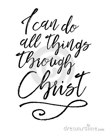 I can do all things through Christ Vector Illustration