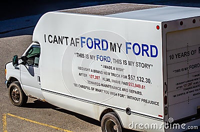 I canâ€™t afford my ford Editorial Stock Photo