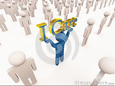 I care Stock Photo