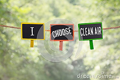 I choose clean air on board Stock Photo