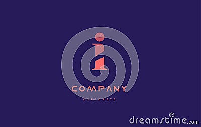 I company small letter logo icon design Vector Illustration