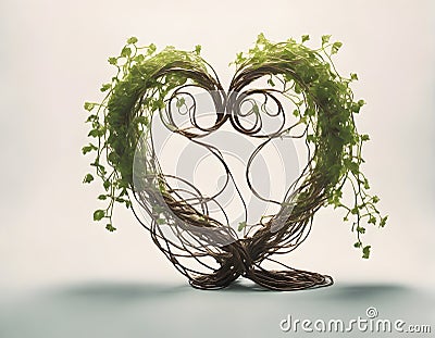 Nature's Embrace: Love Intertwining Stock Photo