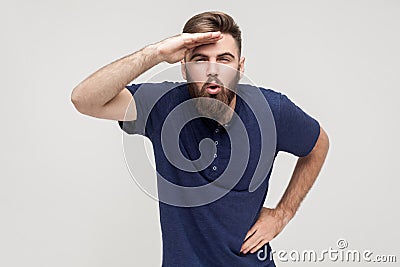 I don`t see, where are you? Stock Photo