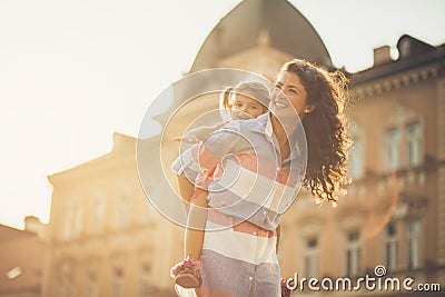 I feel safe on your back. Stock Photo