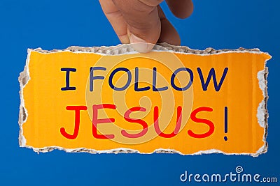 I Follow Jesus Stock Photo