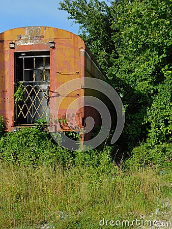 Lost Train Cabin Car Stock Photo