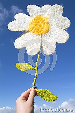 I give you a paper flower Stock Photo