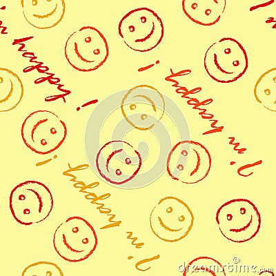 I am happy pattern Vector Illustration