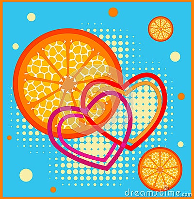 I like orange juice Vector Illustration