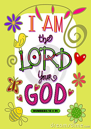 I am the Lord Your God Vector Illustration