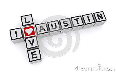 I love austin crossword Stock Photo