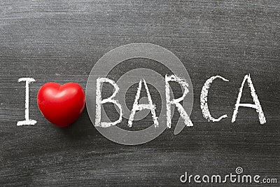 I love Barca Stock Photo