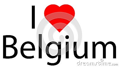 I love Belgium Stock Photo