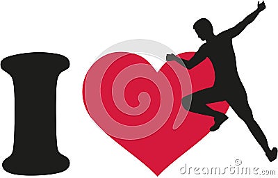 I love bouldering picture Vector Illustration