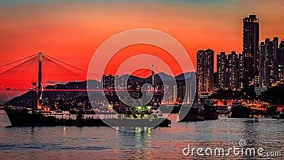 I love coastline city of Hong Kong Editorial Stock Photo
