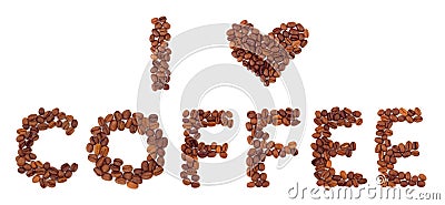 I Love Coffee Stock Photo